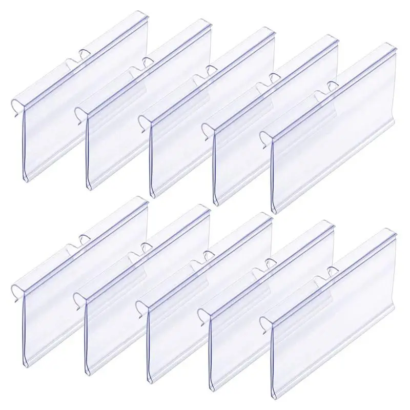 Convenient Retail Price Label Holders 50pcs Durable PVC Material Easy to Insert Clear and Practical price label holders