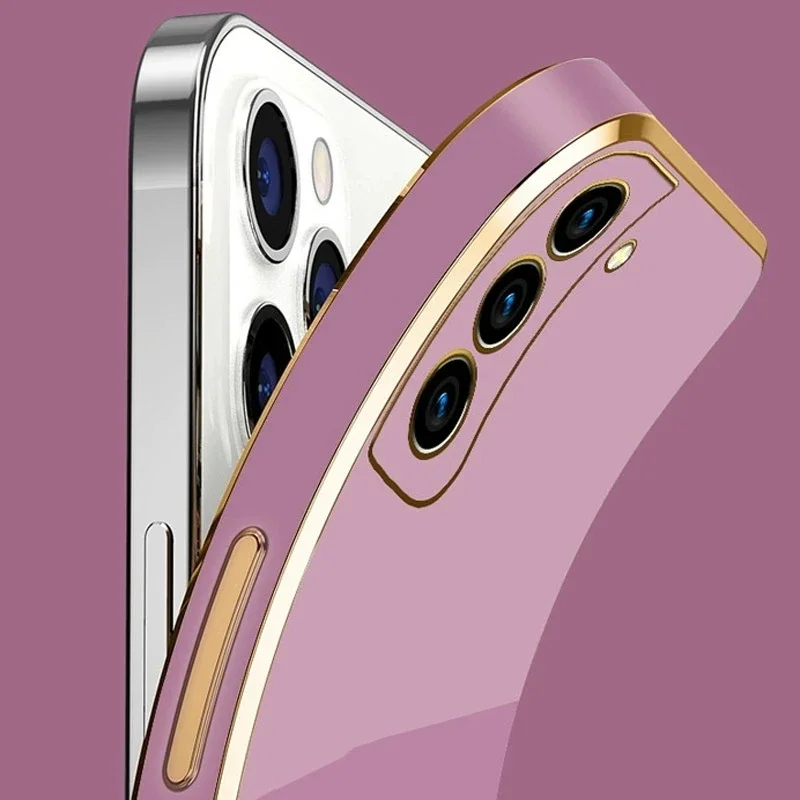 Sleek Plating Silicone Soft Phone Case Cover