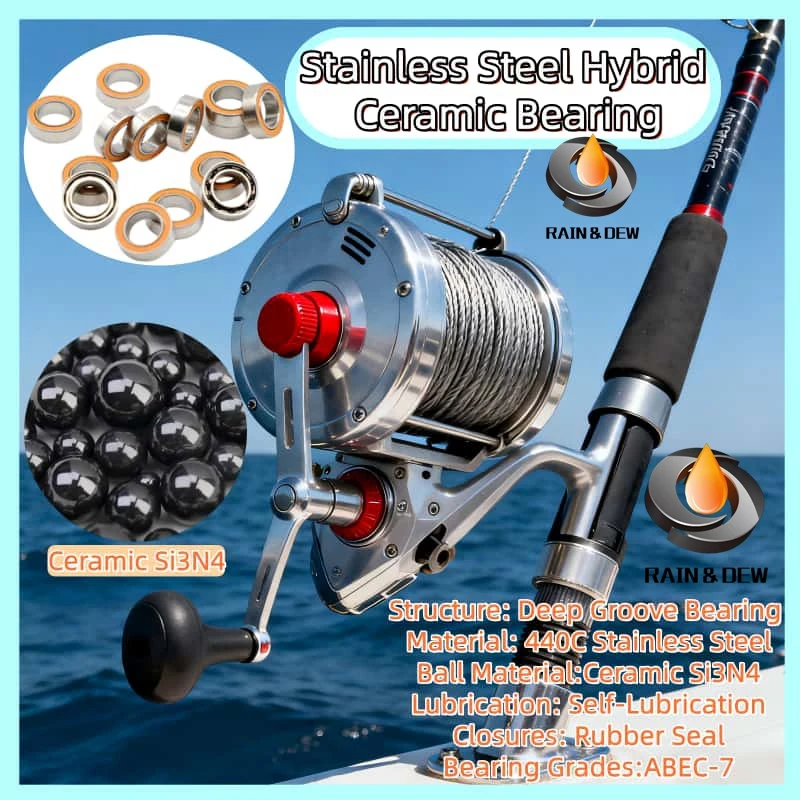 1PCS S688RS CB 8x16x5mm 스테인레스 스틸 하이브리드 세라믹 베어링 ABEC-7에는 SMR63S694RS CB SR188SR156RS CB 다중 모델이 포함되어 있습니다.