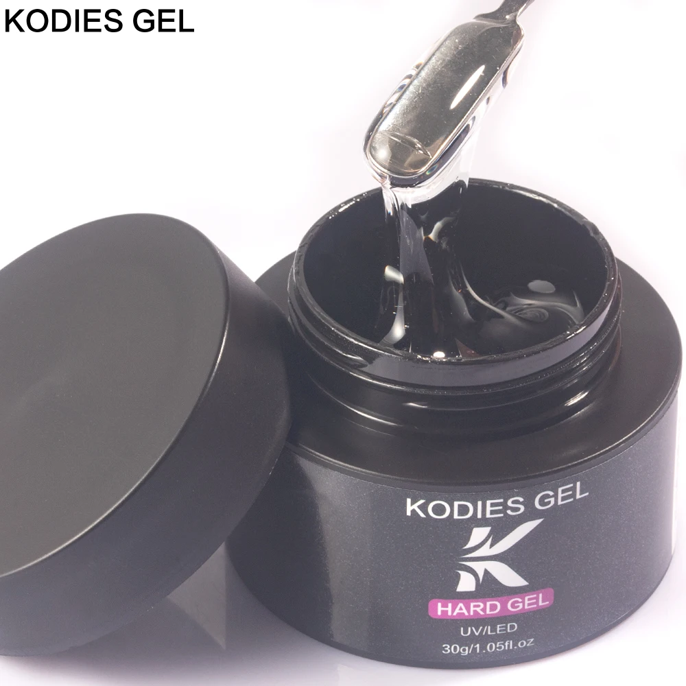Kodies Gel Clear Builder Gel Per Unghie Per Estensione 30G Crystal Hard Builder Gel Autolivellante Poly Camouflage Base Smalto Per Unghie