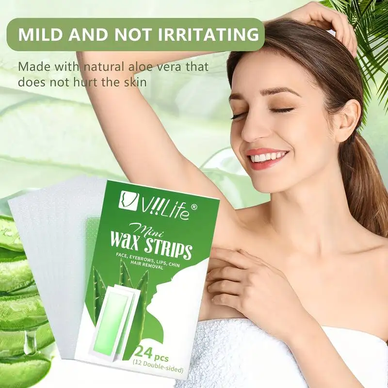 Painless Hair Removal Wax Strips Waxing Wipe Sticker Professional Facial Body Leg Lip Hairs Remove Wax Paper Women Men Use