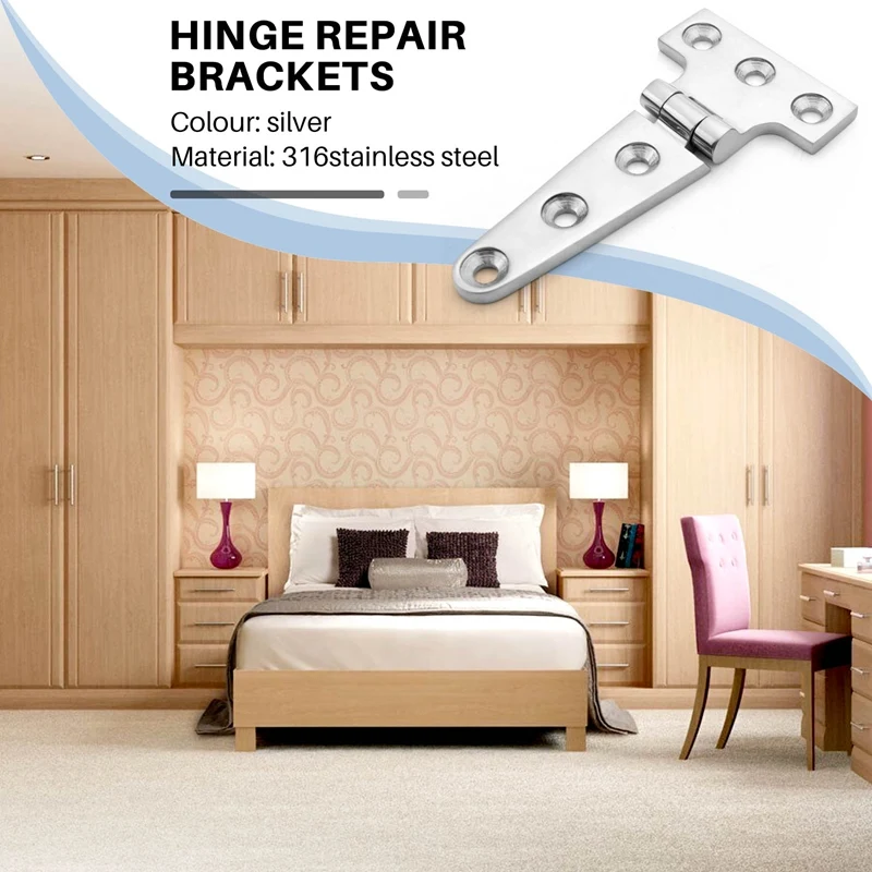 2 PCS Heavy Duty T Hinge 316 Stainless Steel Marine Grade Casting Hinge for Door Hatch Boat stainless steel hinges door hinges
