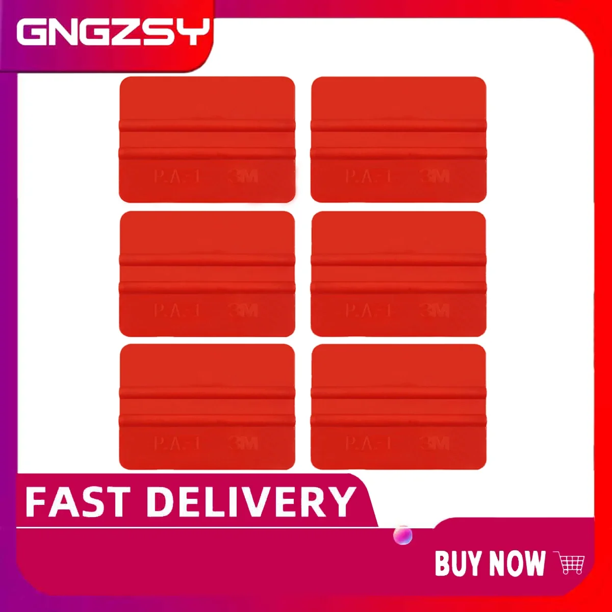 6 Pezzi Di Plastica Rossa Vinile Car Wrap Tergipavimento 3M Stick Wrapping Tergipavimento Window Tint Tools Manufacturing 6 A76