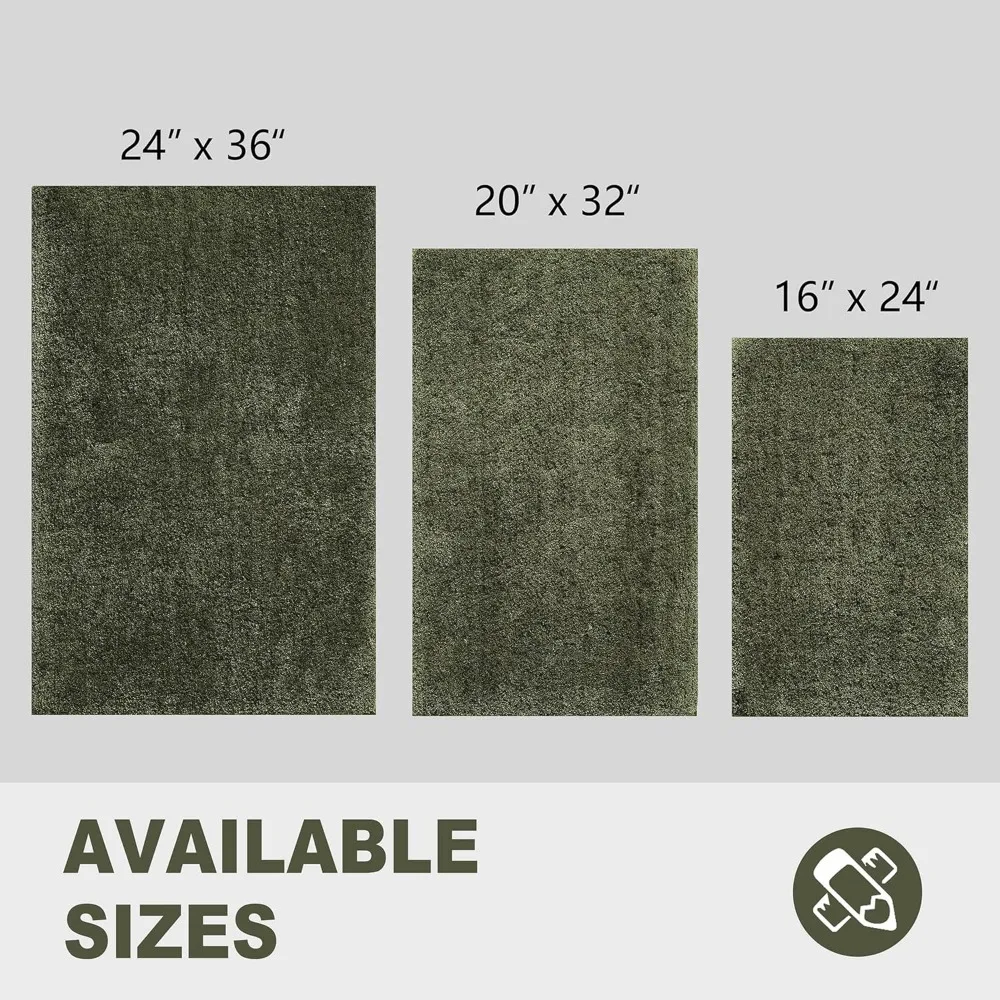Upgraded Shaggy Bath mat for Bathroom Non Slip 15.7" X 23.6", Super Soft Quick Dry Bath Rugs, Fluffy Plush Bathroom Rugs Machin