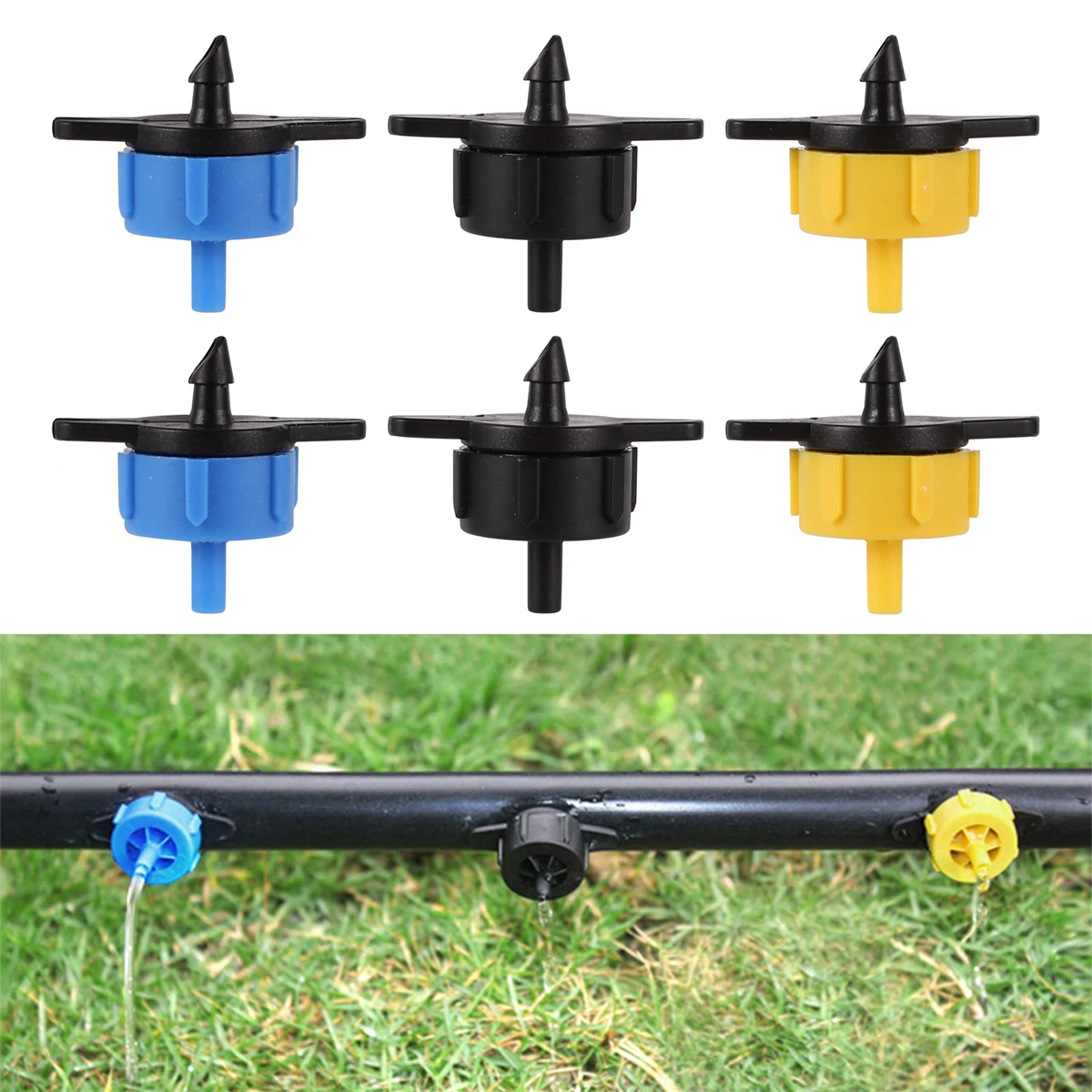 Druckkompensations-Tropfer, 2 l/h, 4 l/h, 8 l/h, für Garten, Obstgarten, Mikrobewässerung, Emitter, Landwirtschaft, Bewässerung, Rohrverschraubung, 20/100 Stück
