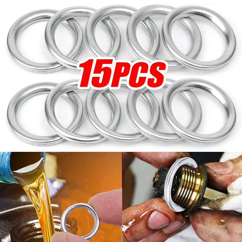 Car Oil Drain Plug Gaskets 14mm Iron Engine Crush Washers Seals Rings Replacement Parts N0138157 for Audi A3 A4 A5 A6 A7 A8 Q3