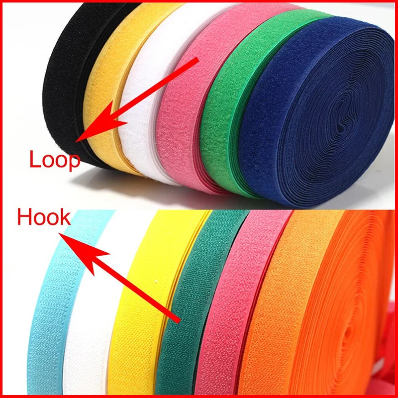 5Meter/Pair Colorful Velcros Non-adhesive Hook and Loop Fastener Tape Magic Nylon Strap DIY Sewing Craft