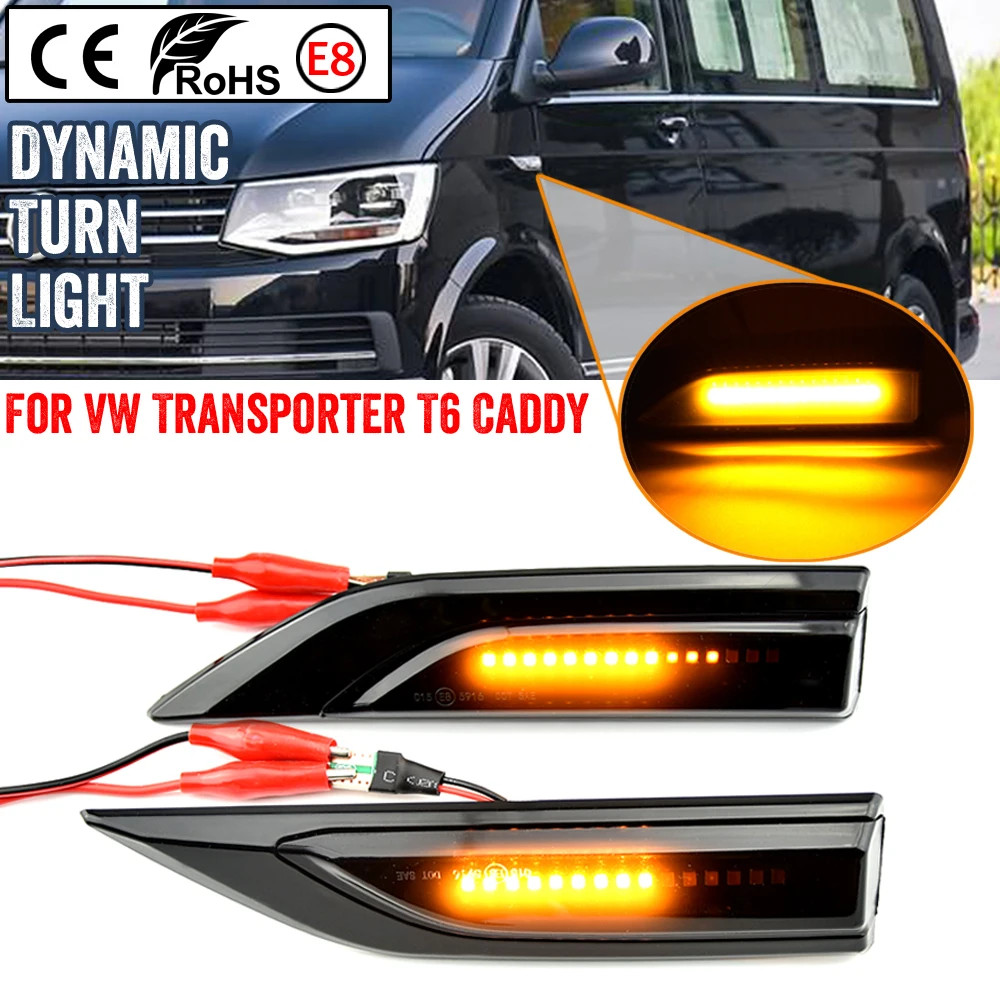 2-Pieces-LED-Dynamic-Side-Marker-Turn-Signal-Light-Flashing-Indicator ...