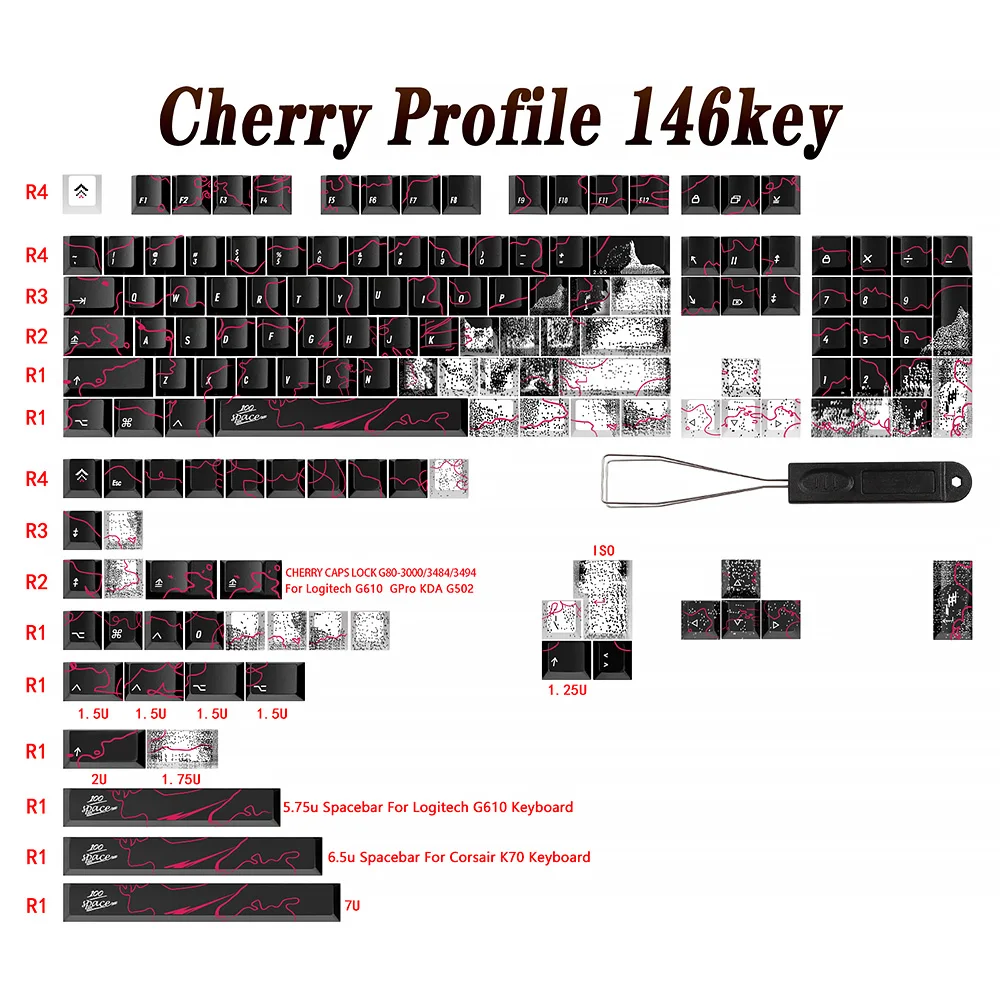 Graffiti Keycap Set Cherry Profile pbt Keycaps For mx switch