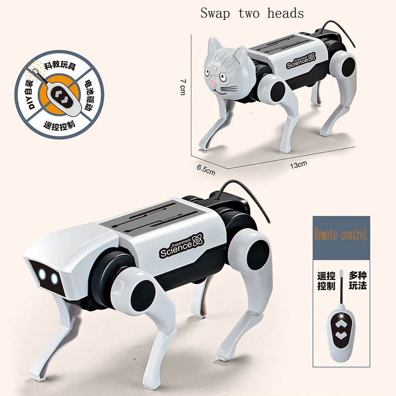 New Science and Education Solar Energy Machine Dog Steam Manual DIY Assembly Puzzle Experiment Robot Male and Female Toys 3
