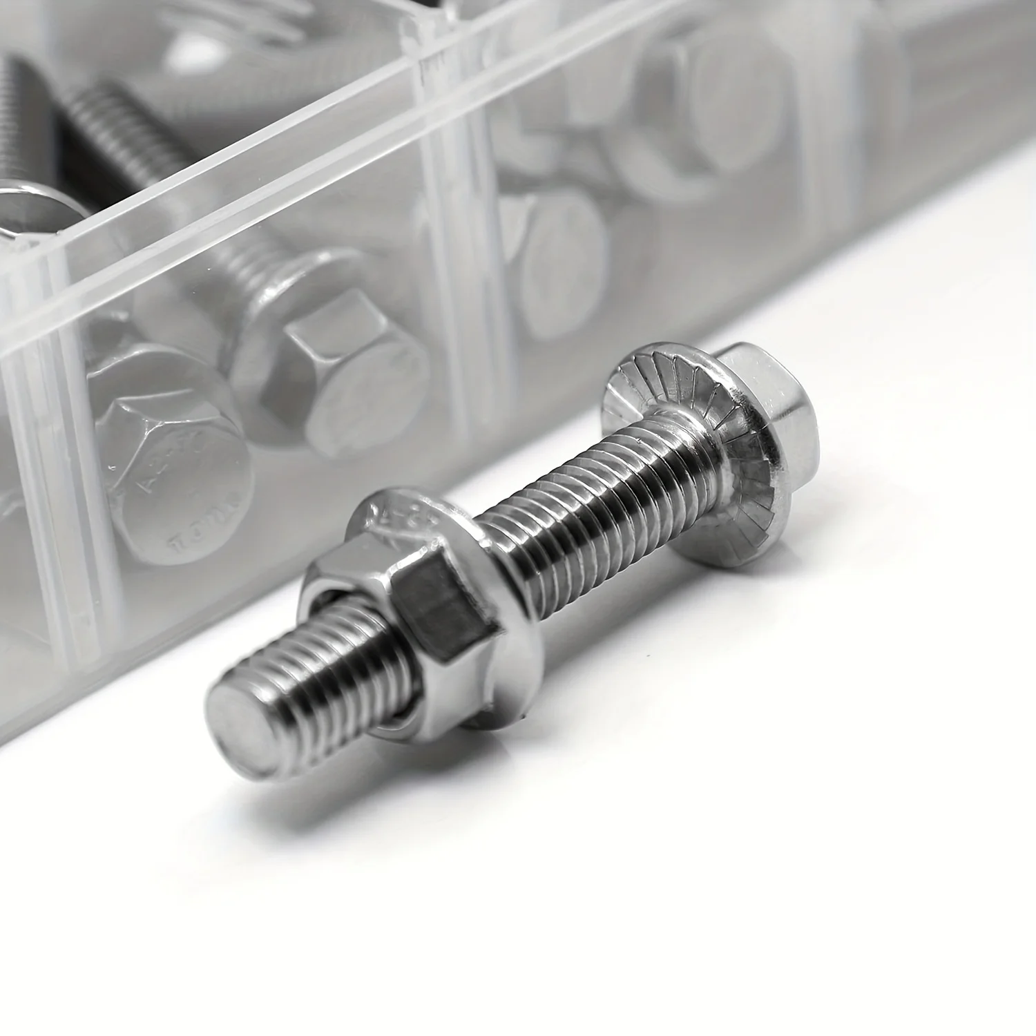 M6 Stainless Steel 304 Flanged Hex Head Bolts and Nuts kit 112PCS 10mm 20mm 30mm 40mm 50mm stainless steel screws screw bolt nut set screw washer nut kit