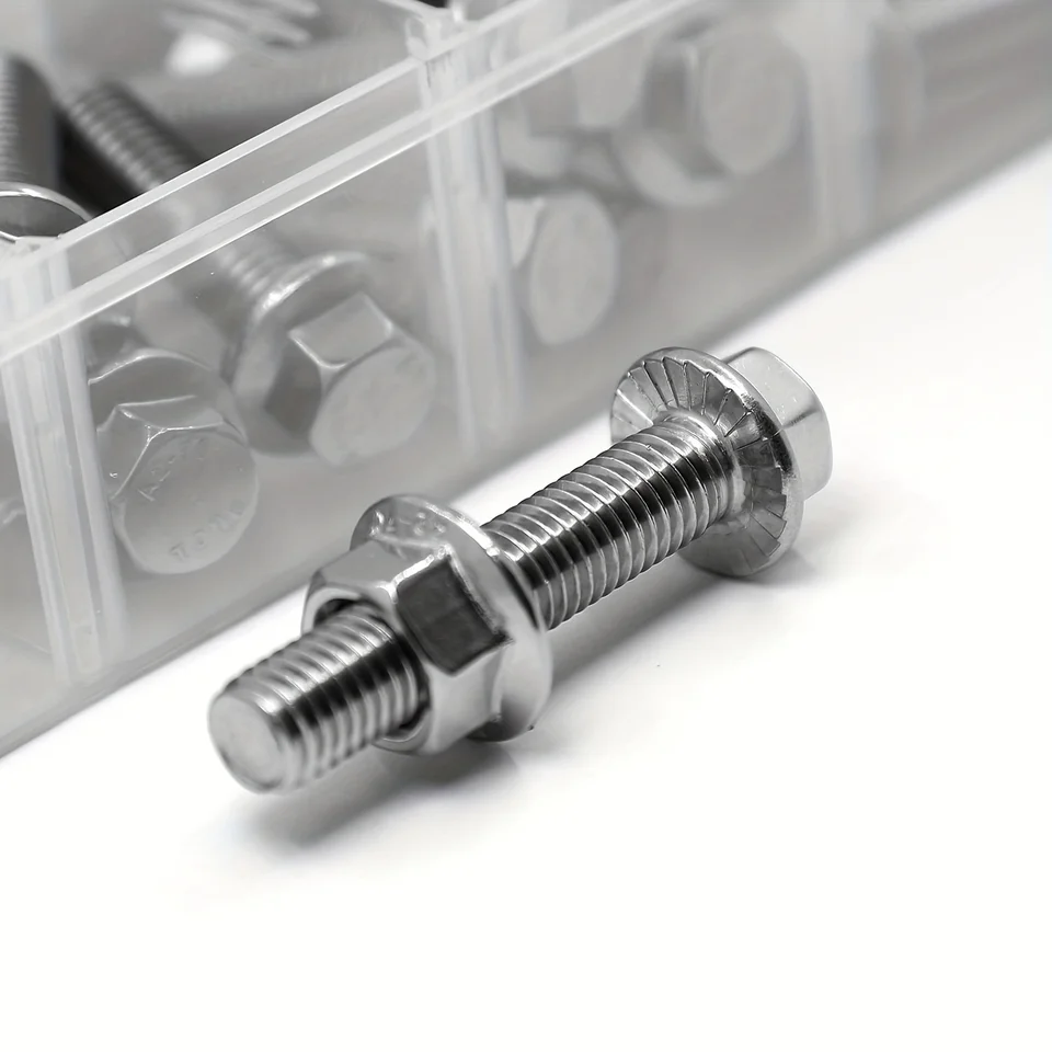 25 Pezzi Di Dadi Di Bloccaggio Esagonali Metrici Con Flangia Dentellata In Acciaio Inossidabile 304 M6~p135928374 - Foto 2