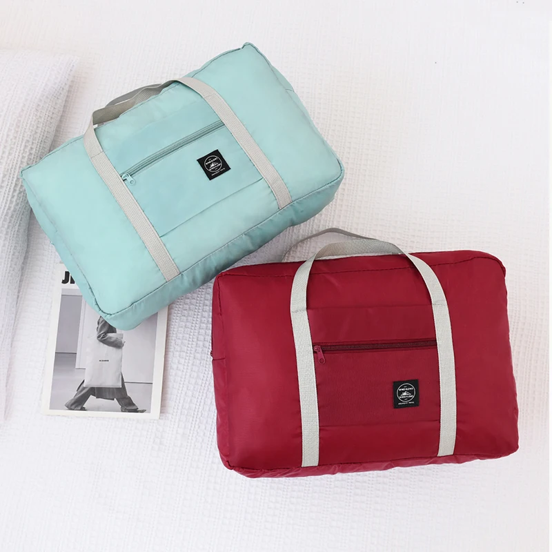 Travel Bags Nylon Foldable Unisex Large Capacity Shoulder Bag Luggage Women Waterproof Handbags