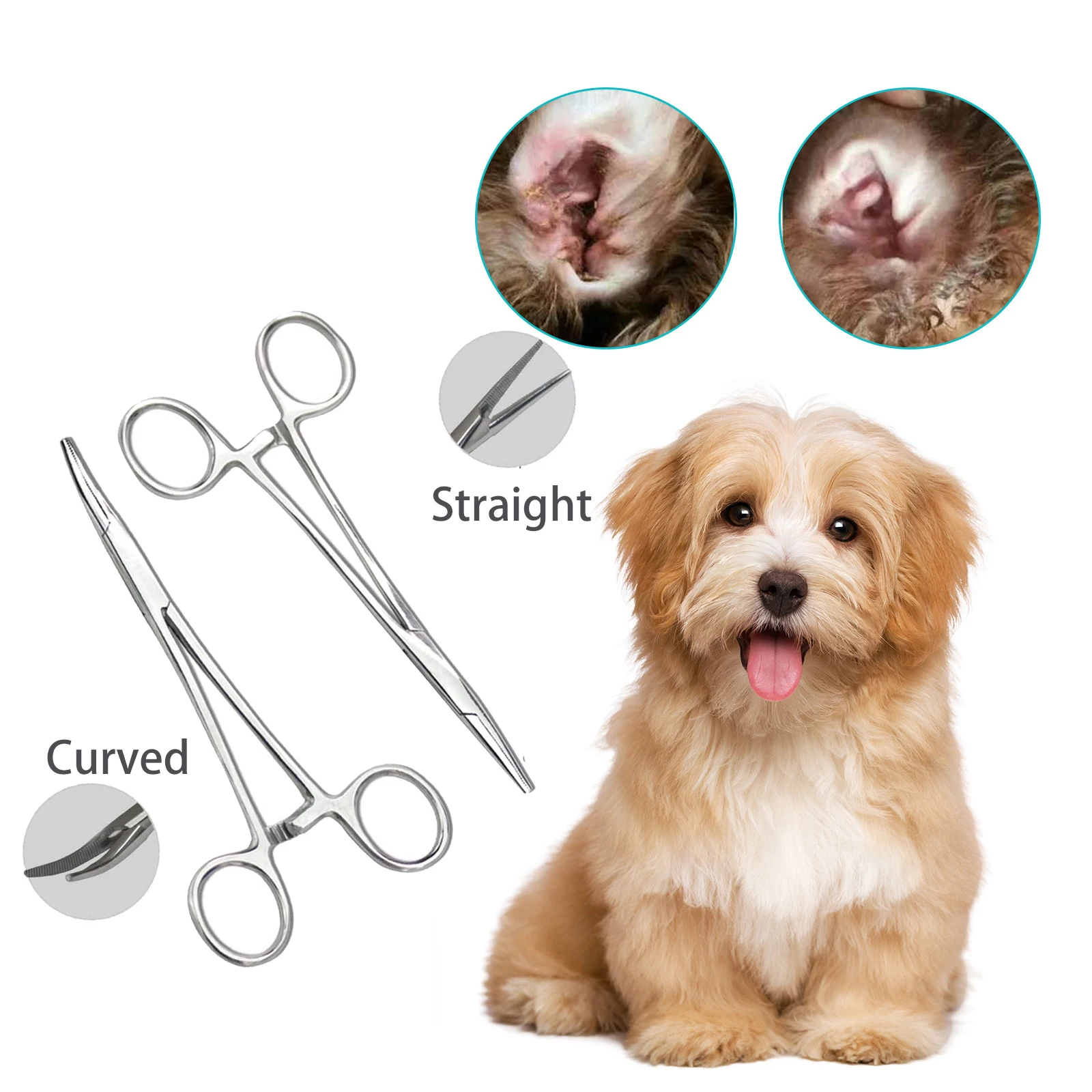 Juego de Herramientas hemostáticas para pelo de oreja de , Kit de aseo con desplumador de pelo y pinzas de Control de sangrado - Imagen 2