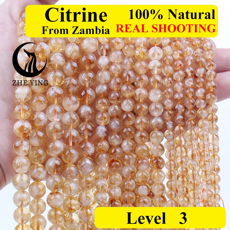 Natural Stone Beads for Jewelry Making Round Gemstone Diy Beads for Bracelet Necklace 15''