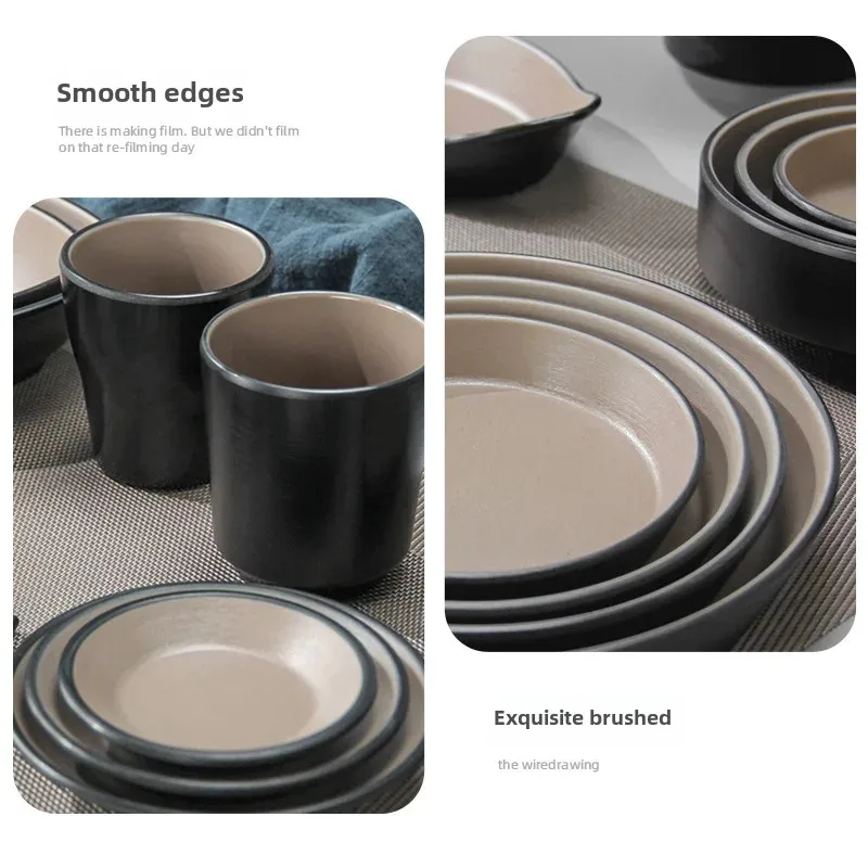 أطباق عشاء من الميلامين مستطيلة على الطراز اليابان...