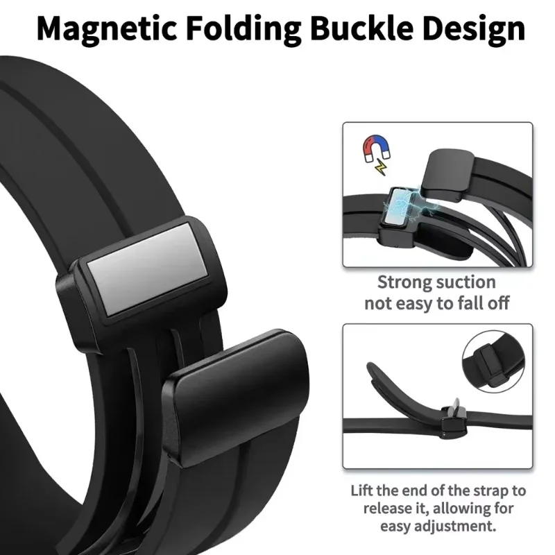 Soft Silicone Magnetic Bracelet Wristband - 20mm/22mm Band