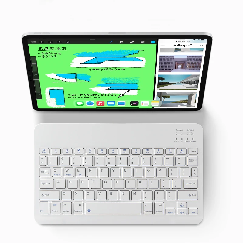 AJIUYU Mini Bluetooth Keyboard Wireless Keyboard Rechargeable For Phone Tablet Huawei Xiaomi Samsung For Android ios Windows