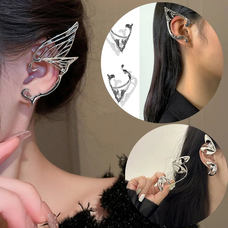 Fantasy Pointed Ear Cuff Elf Ear Cuffs Fairy Earrings Butterfly