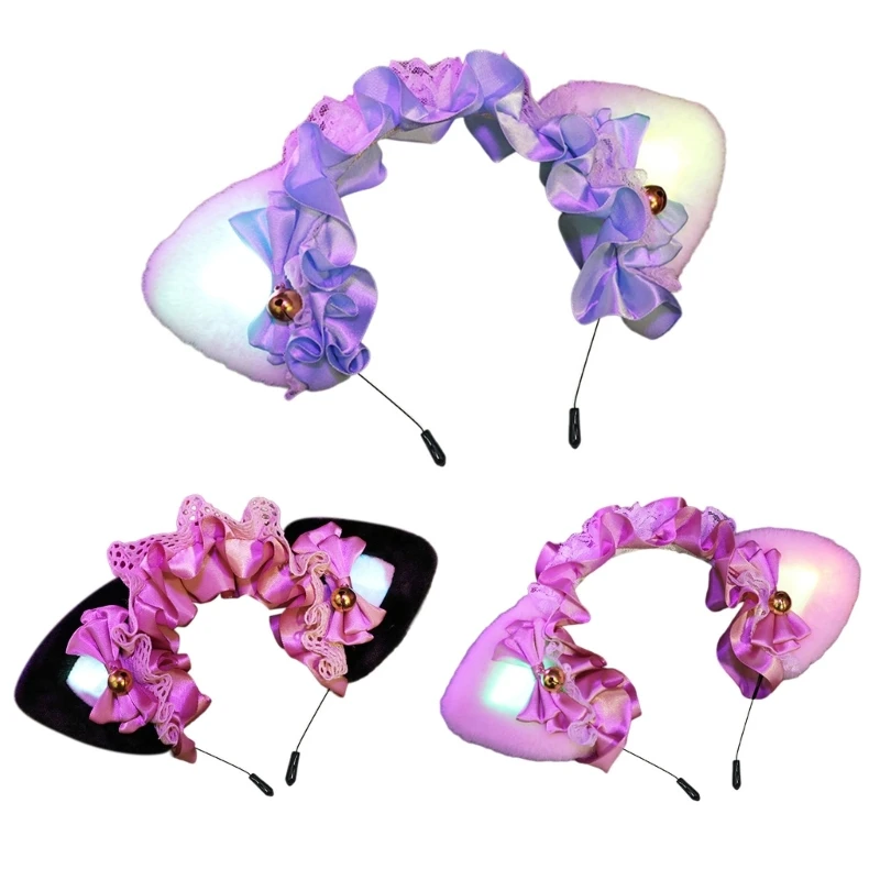 

Модный светодиодный аксессуар для волос для костюмированной вечеринки, повязки на голову для косплея, головные уборы