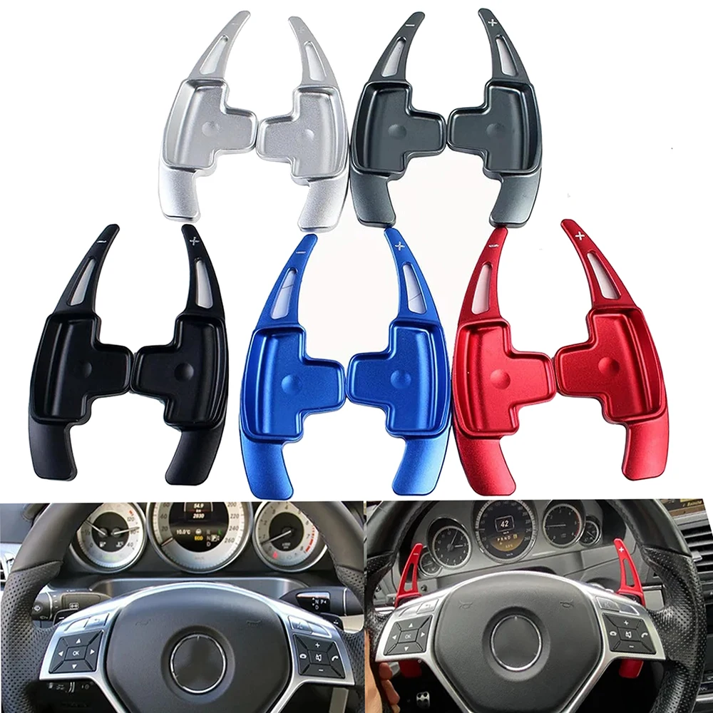 메르세데스 벤츠 ML W166 GLK X205 SLK CLA GLA CLS C218 X218 차량용 스티어링 휠 시프터 패들 익스텐션 DSG 스티커 스타일링