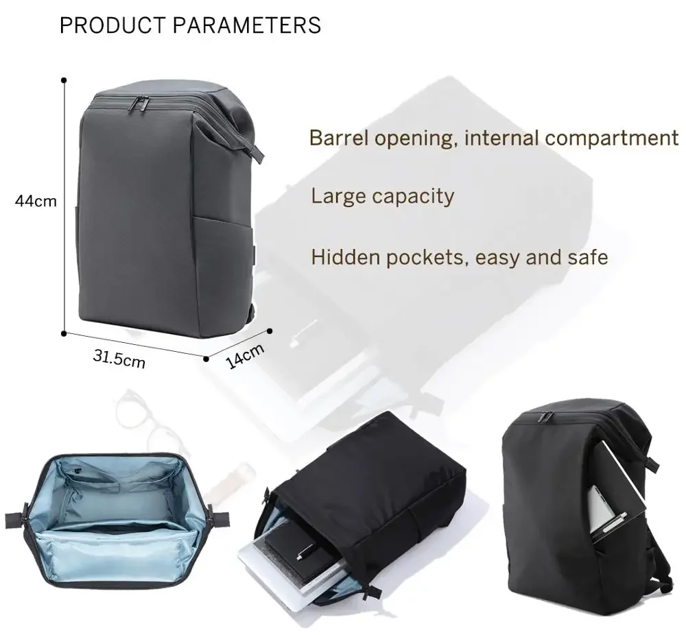 Original Xiaomi 90 Fun Multinational City Business Commuter Backpack Waterproof Male Backpack for Student Bag For Teenager 5