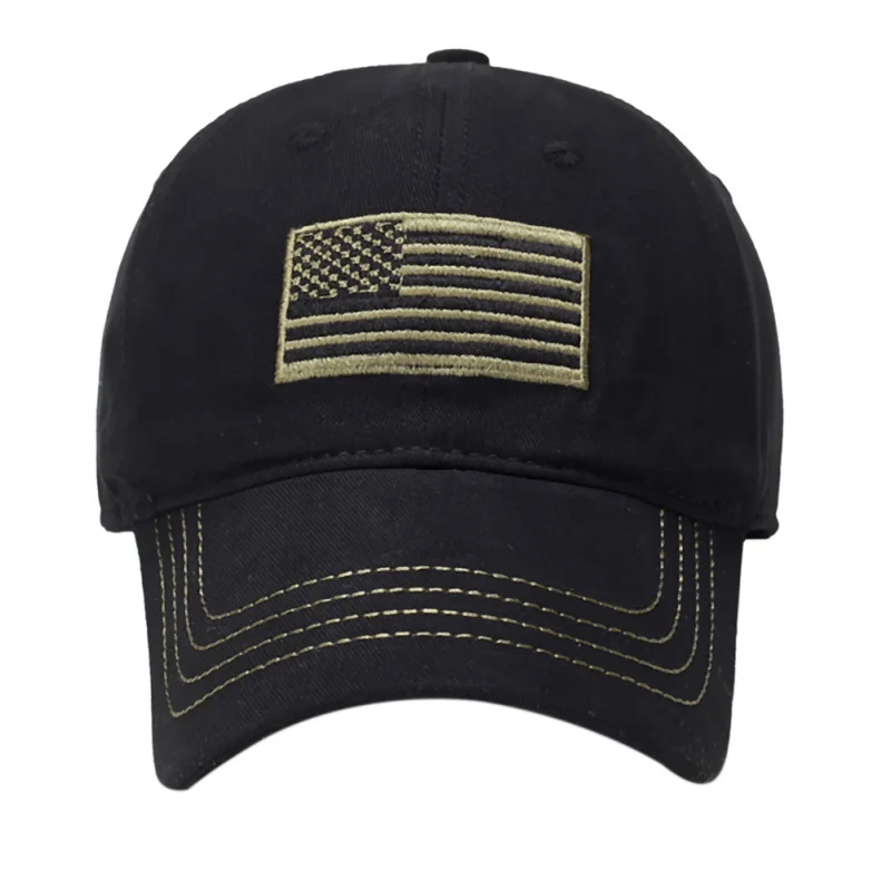 Outdoor Men Women Cap Flag Embroidered Sport Strapback Hats Outdoor Travel Fishing Climbing Sportswear