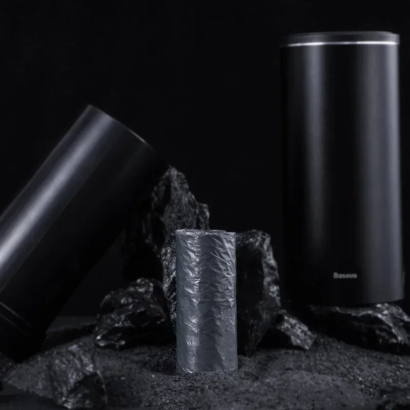 Baseus Car Trash Bin Alloy Garbage Can For Car Dustbin Waste Rubbish Basket Bin Organizer Storage Holder Bag Auto Accessories