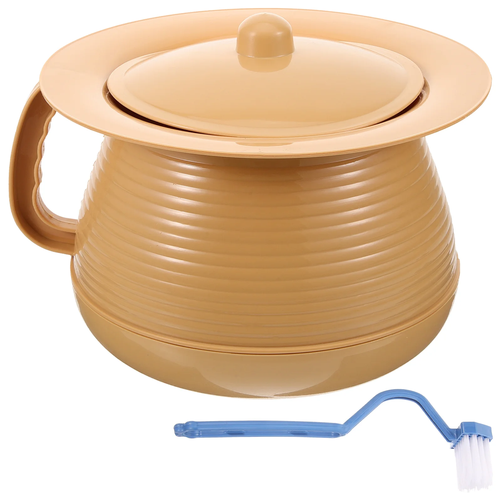 

1 Set Unisex Chamber Pot with Lid Spittoon Chamber Bucket Plastic Bedpan Household Night Urine Jug