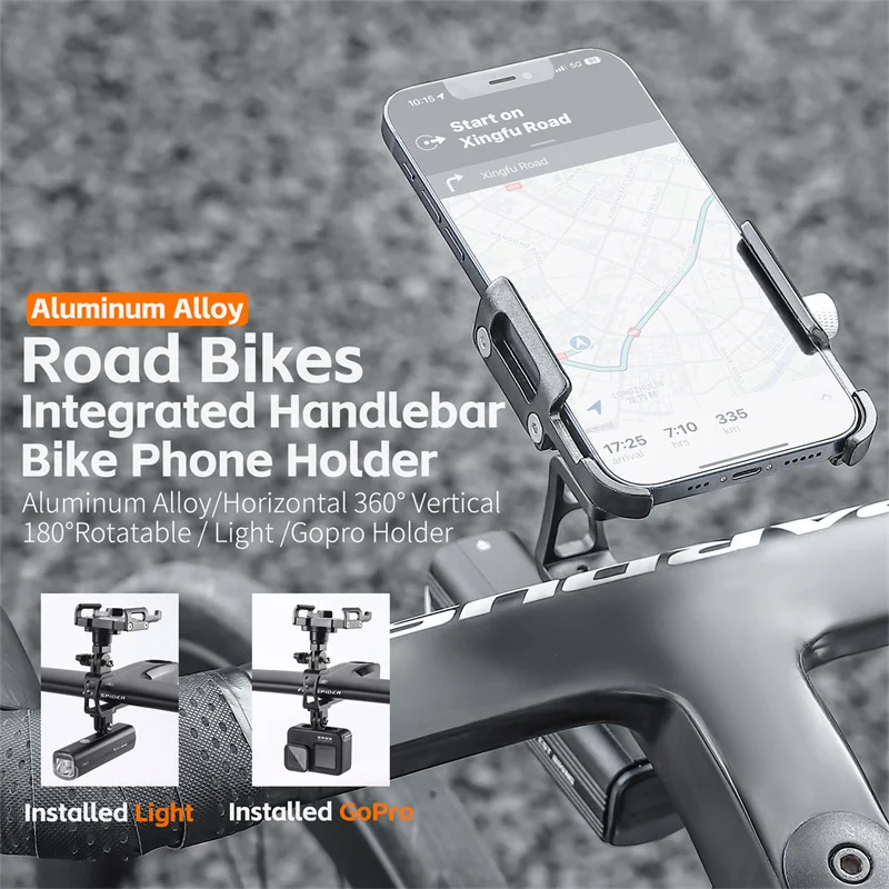 WEST BIKING Road Bicycle Phone Holder Aluminum Alloy Integrated
