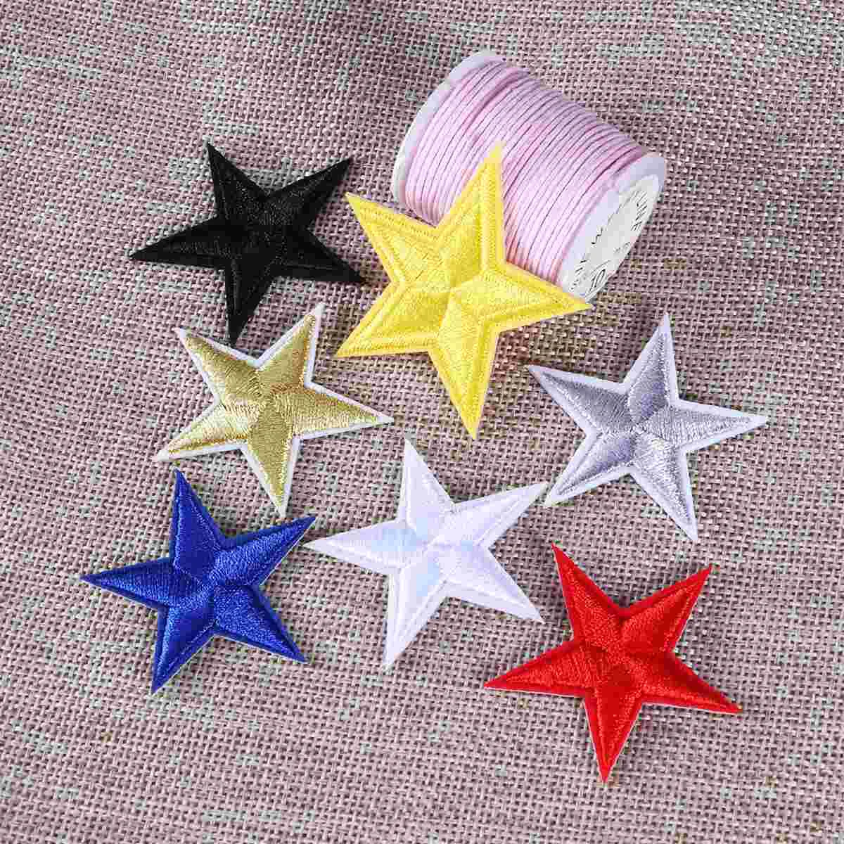 

Embroidery Patches Star Applique 10Pcs Appliques Patches Decorative Star Patches Embroidery Patches Jackets Jeans Bags