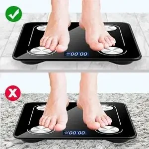 Bilancia elettronica intelligente per bagno, con analizzatore di massa grassa corporea, BMI e app mobile Bluetooth, per uso domestico, BMI e misurazione accurata del BMI._voghion.com