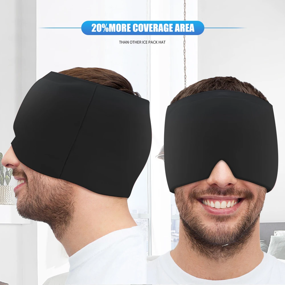 Bonnet Réutilisable Pour Les Yeux Gonflés, Bonnet De Thérapie Chaude Et Oide, Gel à 360 °, Sauna Contre La Migraine Et Les Maux, Tension Et Sinus, Instituts Soulignés