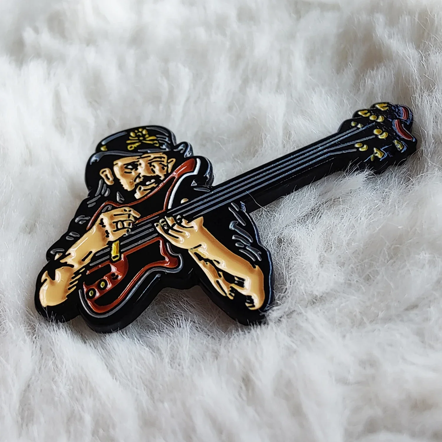 Lemmy Rock Band Enamel Pin - Stylish Metal Brooch Jewelry Accessory