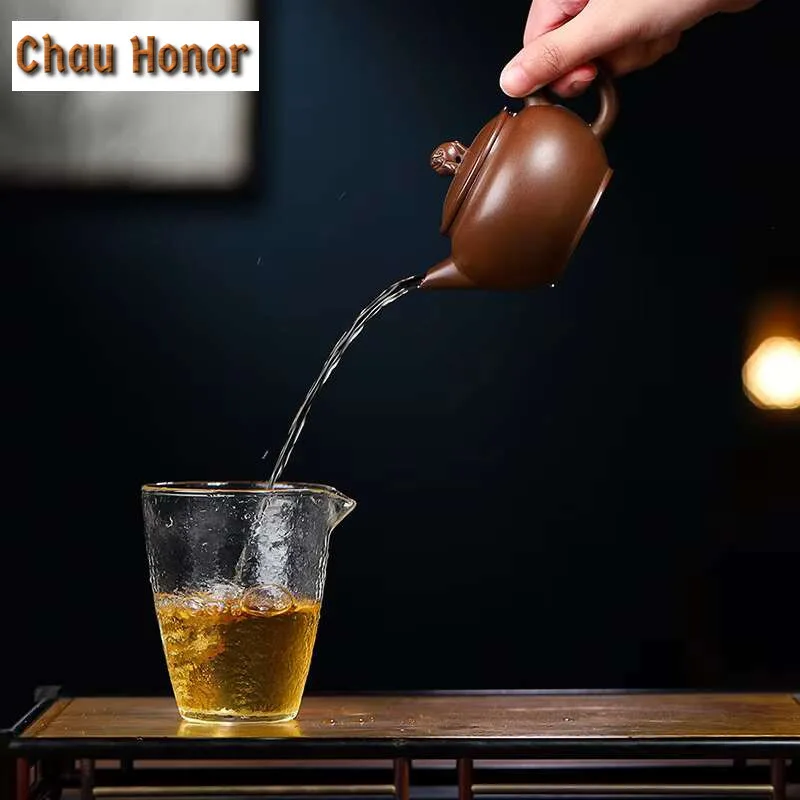 170ml Authentic Yixing Classic Tea Pot Raw Ore Purple Clay Filter Teapot Handmade Beauty Kettle Tie Guanyin Puer Tea Set Gifts