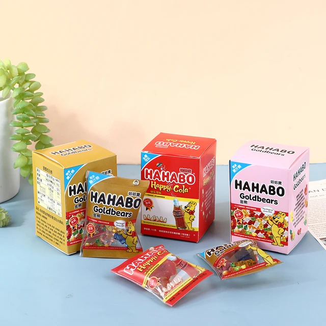 1 Set Doll House Simulation Cute Kitchen Color Boxed Transparent Bear Cola Candy 1