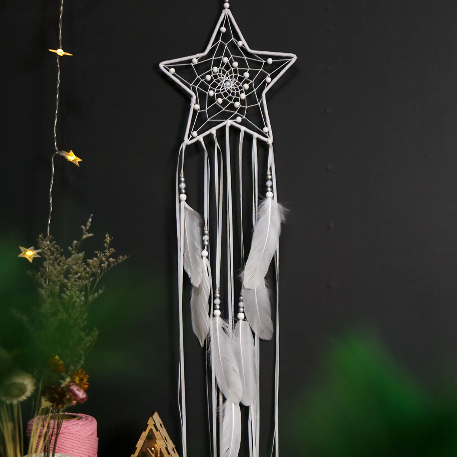 2022 Nieuwe Handgemaakte Dromenvangers Boho Moon Star Dreamcatchers Wandkleden Ornamenten Decoraties Voor Thuis Slaapkamer Kantoor