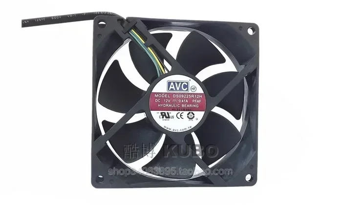 Original AVC 12V  0.41A  9025 92MM 90MM 90*90*25mm  92*92*25mm Cooing fan  For  CPU Cooling fan DS09225R12H  with PWM 4pin for foxconn pva092g12p p07 92 92 25mm 12v 0 39a cooling fan for hp 625257 001 4wires pmw