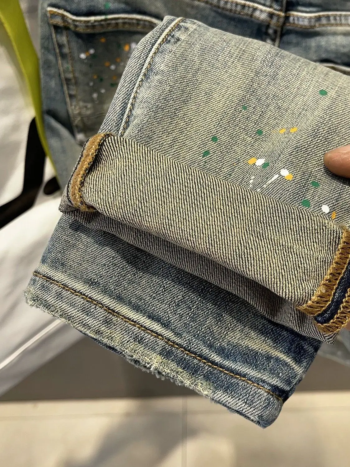 Fashion Slim Denim Casual Spring Autumn Ripped Distressed Vintage Designer Men's Jeans Luxury Clothing Streetwear Pants