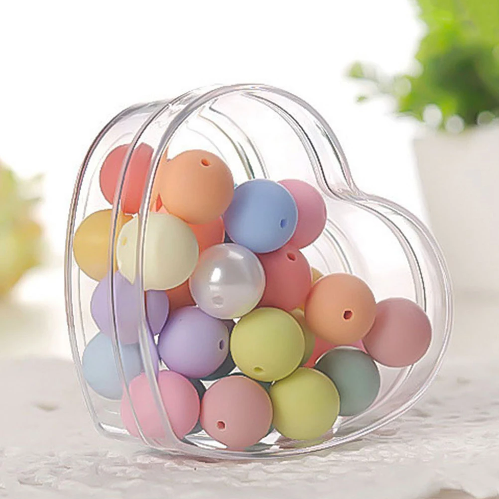 4Pcs Acrylic Storage Box Treat Boxes Small Transparent Candy Container Favor Clear Packing Snacks Heart Gift NEW