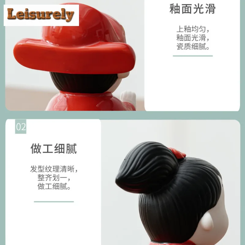 Love Each Other Tea Pet Retro Exquisite Miniatures Tea Figurine Play Toys Tea Statue Ornaments Drinkware Accessories Collection