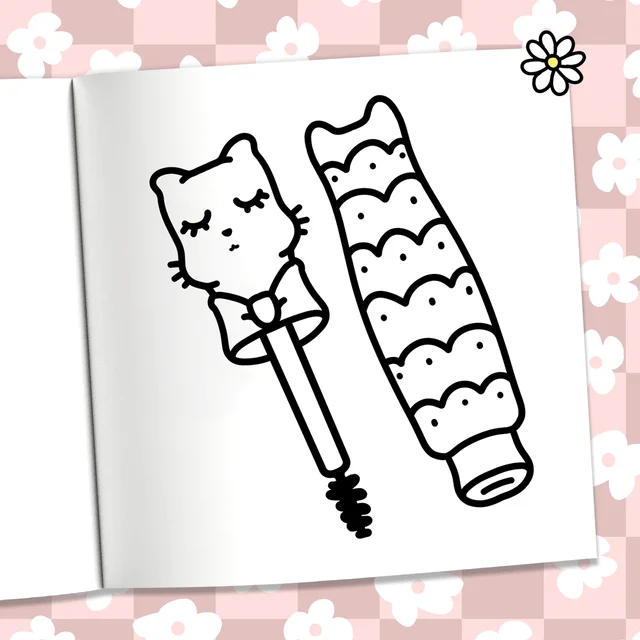Glow Cosmetics Adult and Adolescent Coloring Books Fashion Cute Pattern Drawing Books Exquisite Cosmetics Illustration Coloring 4