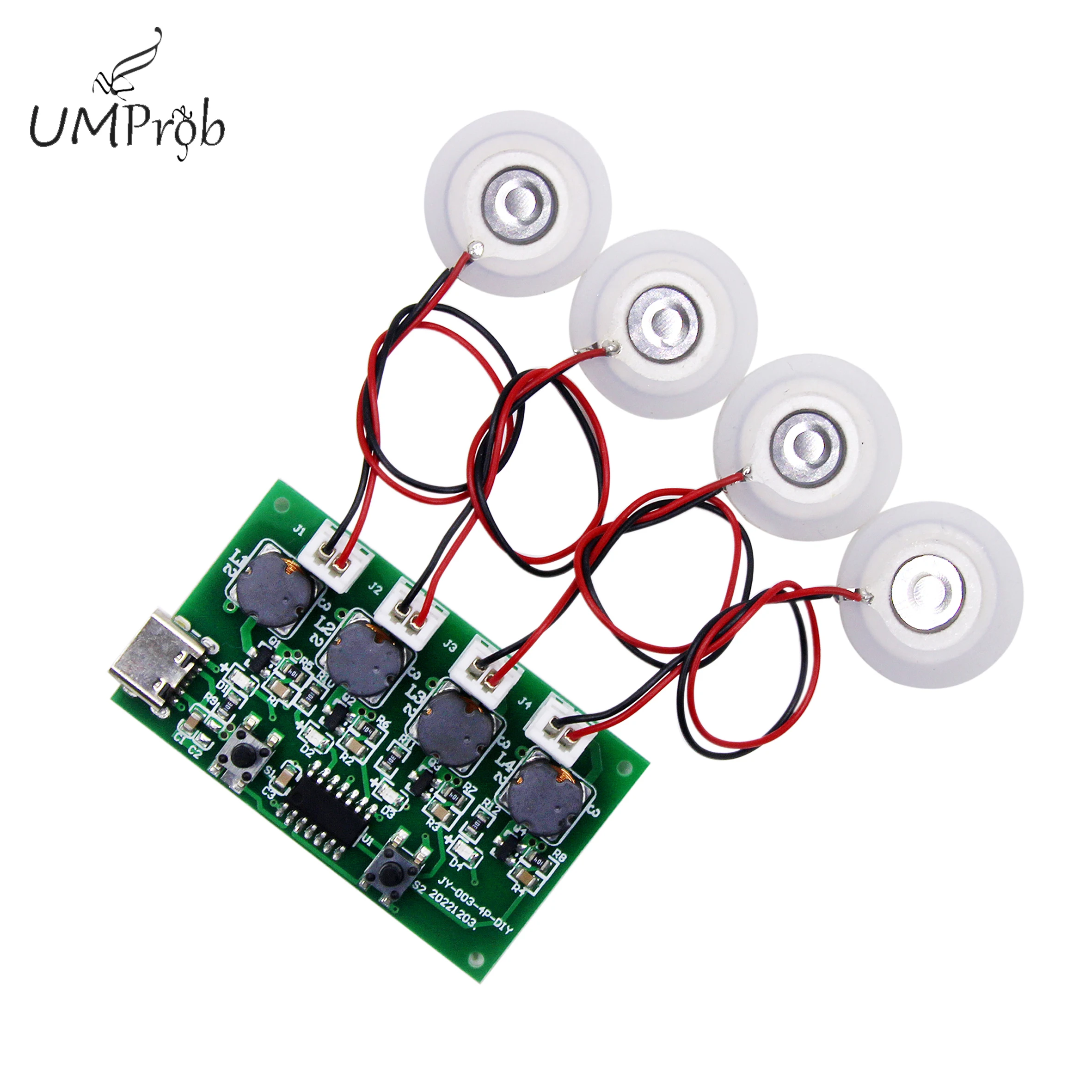 Type-C USB Mini Humidifier DIY Kits Mist Maker and Driver Circuit Board 4 Fogger Atomization Film Atomizer Sheet Oscillating