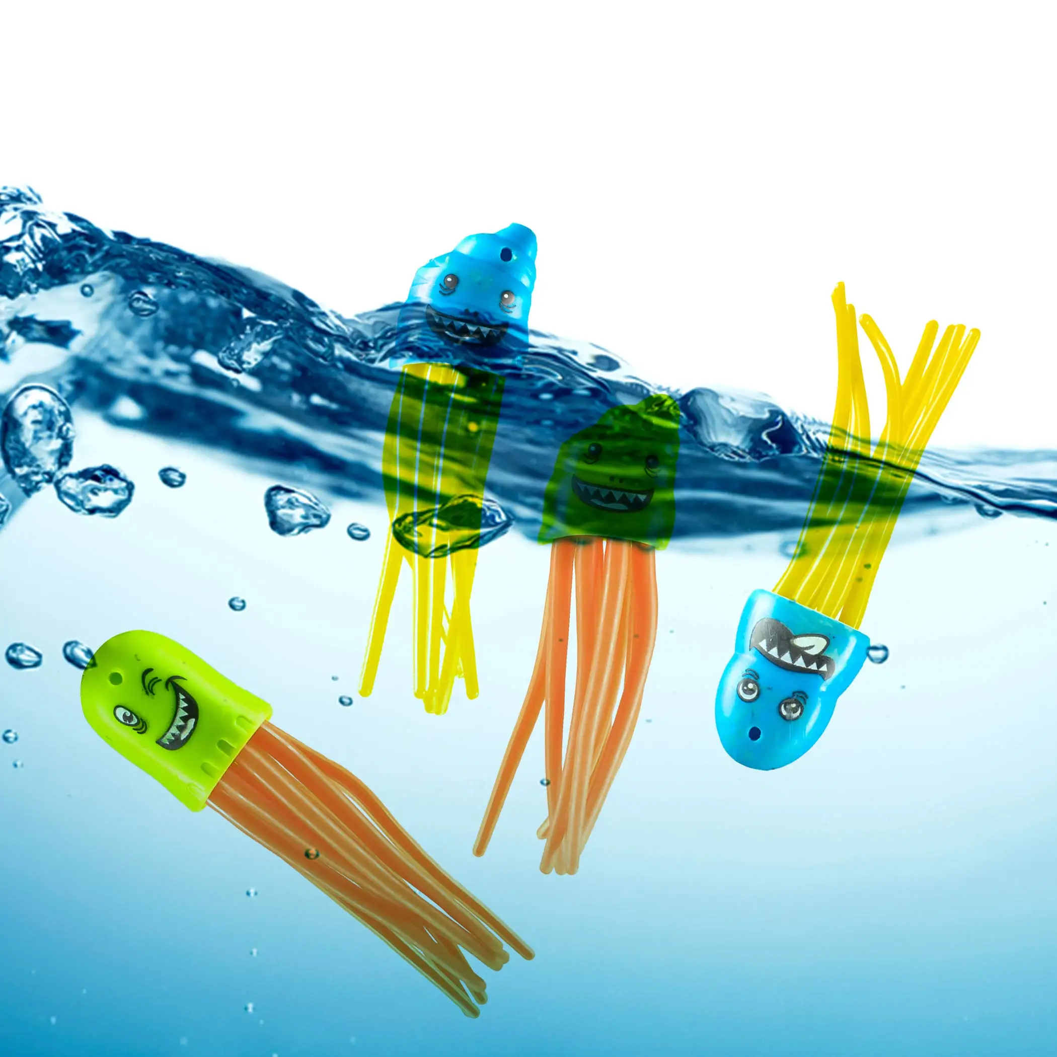 Kids Summer Shark fish Diving Toys Children's Swimming Pool Game Treasure Hunt Diving Torpedo Water Ring Diamond Water Suit Toys 5