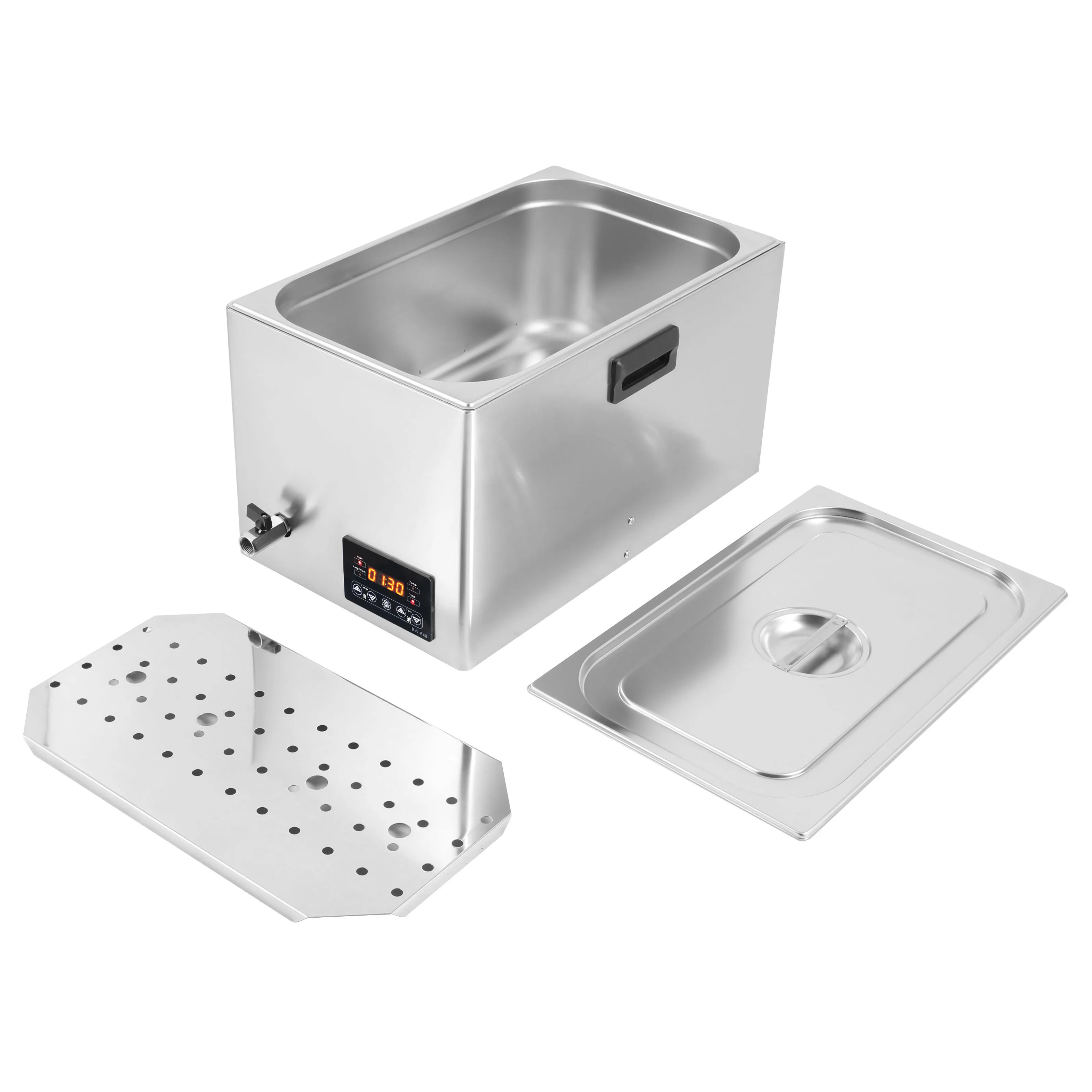 Stainless Steel Kitchen Equipment Supply 26L Full Size Industrial Slow Cooker With Valve 5