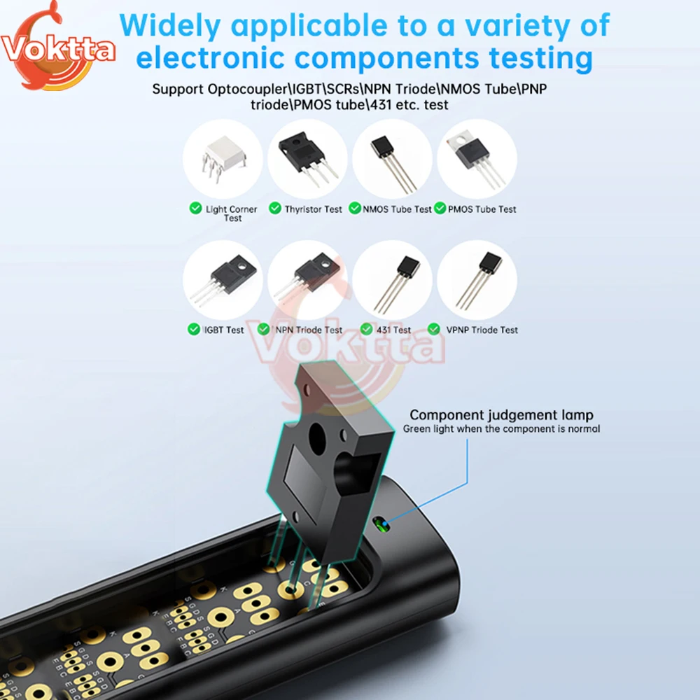 Optocoupler Tester Transistor Tester Multifunctional Optocoupler Tester Handheld Integrated Circuit Tester IC Transistor Meter Diode Triode Circuit Chips Detector