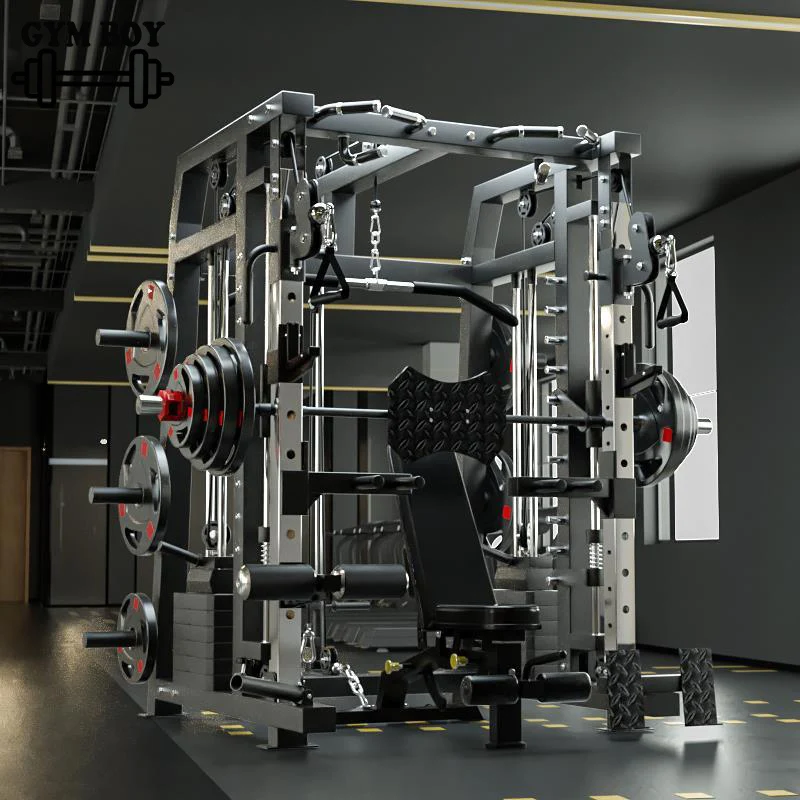 Macchina Multifunzione Smith, Attrezzature Da Palestra, Allenamento Commerciale Per La Forza, Power Rack 3D, Vendita Calda