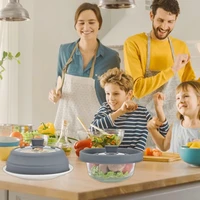 Couvercle anti-éclaboussures pour micro-ondes, couvercle en verre de 10.5 pouces, couvercle de plaque pliable de 9 pouces, couvercle de protection contre les éclaboussures en Silicone, couvercle de four à micro-ondes 6