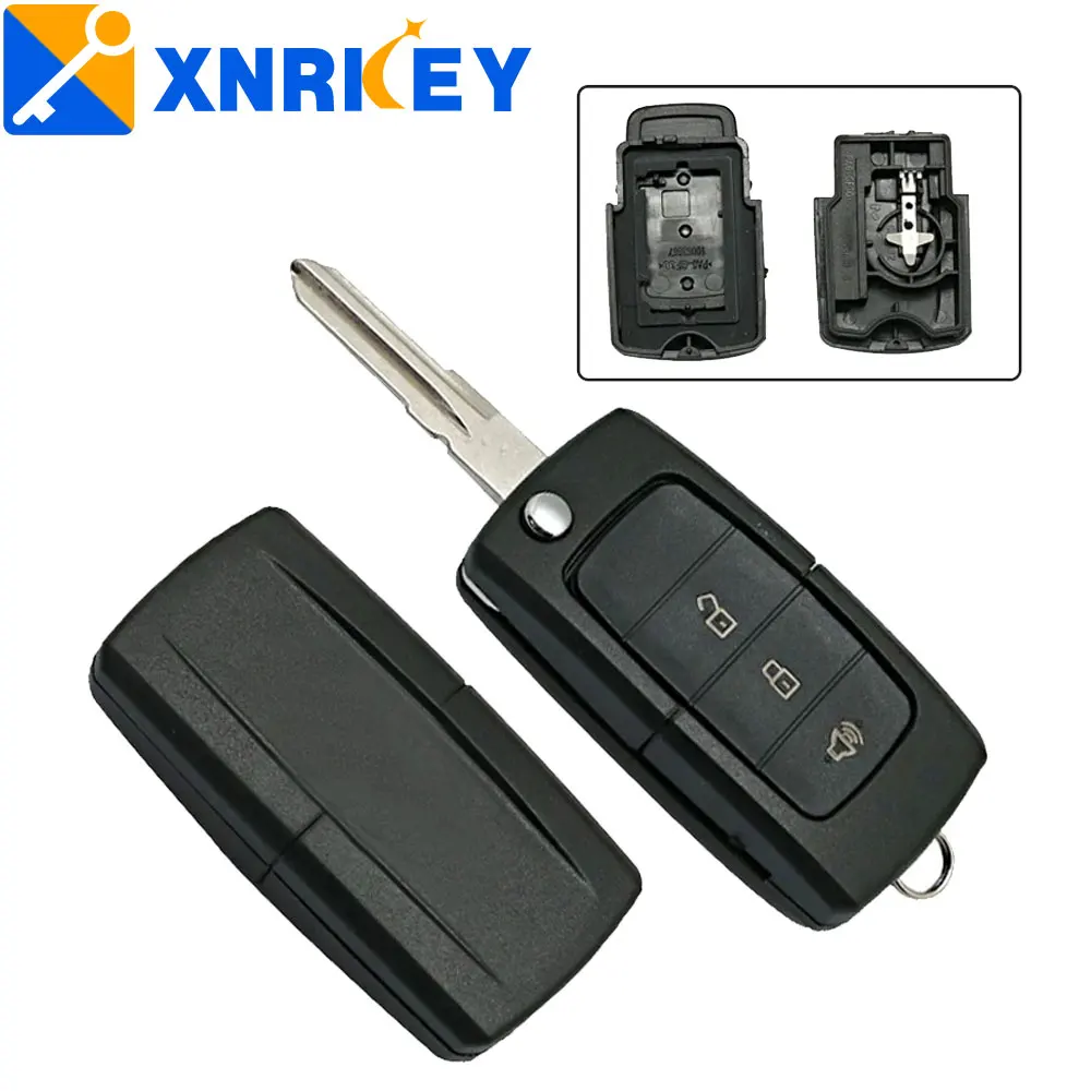 

XNRKEY 3-кнопочный Складной флип-пульт дистанционного управления для автомобильного ключа-брелок для Ford, тревожная кнопка, чехол для дистанционного ключа от машины чехол