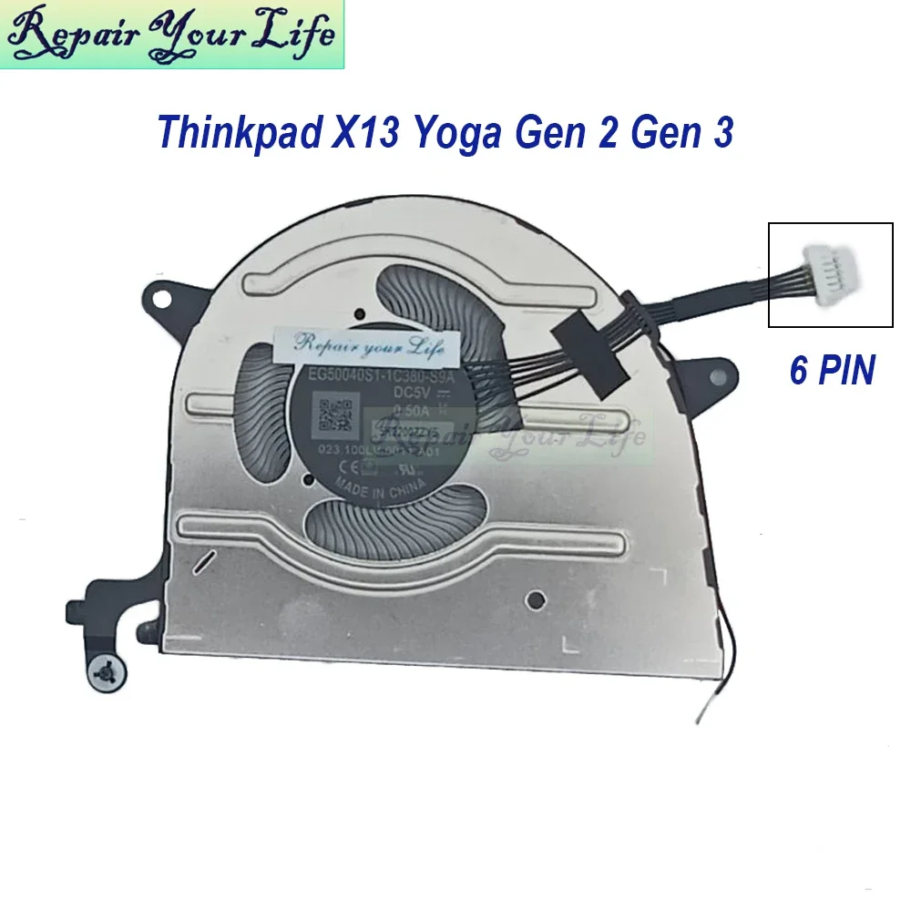 Laptop CPU Cooler Fan For Lenovo ThinkPad X13 Yoga Gen 2 3 Gen3 6